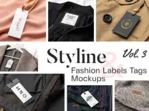 cover image styline apparel labels and tags mockups vol 3