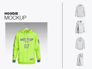 cover image sweatshirt hoodie with hanger mockup