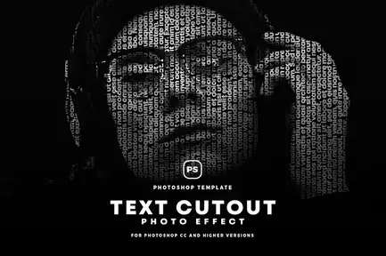 Text Cutout Photo Effect