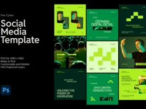 cover image the cyber social media post template
