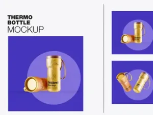 cover image thermo bottle mockup
