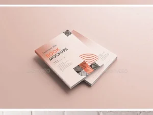 cover image thin hardcover book mockups