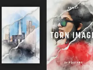 cover image torn image poster effect