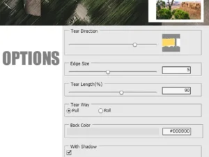 cover image torn paper animation photoshop add on