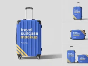 cover image travel suitcase mockups