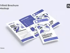 cover image trifold brochure mockup