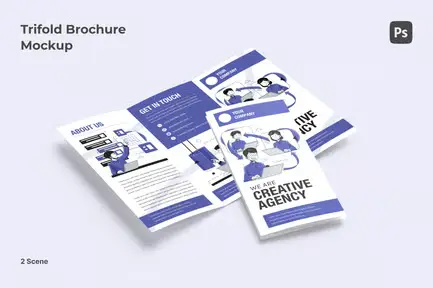 Trifold Brochure Mockup