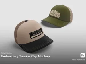 cover image trucker cap mockup