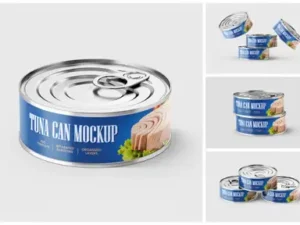 cover image tuna tin can mockup set