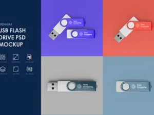 cover image usb flash drive mockup