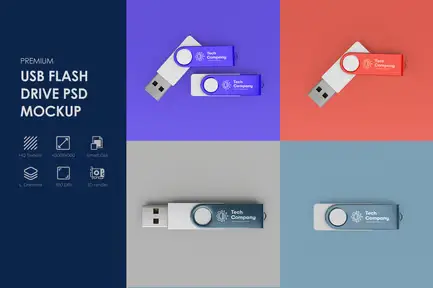 USB Flash Drive Mockup