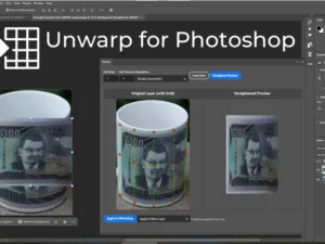 cover image unwarp for photoshop