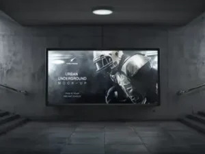 cover image urban underground lightbox billboard mock ups