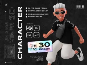 cover image urban vibes 3d character set
