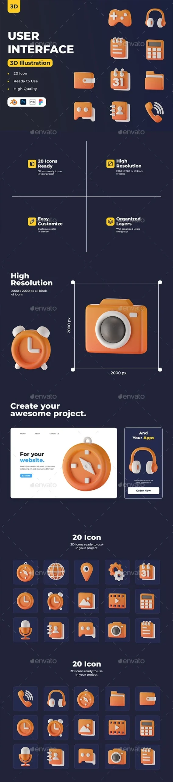 User Interface 3D Icon
