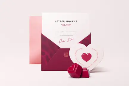 Adobe Photoshop High Quality Photo Overlay Bundle - 38 Overlays 4 cover image valentines day letter mockup
