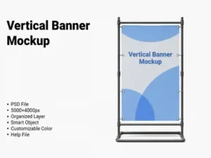 cover image vertical banner mockup