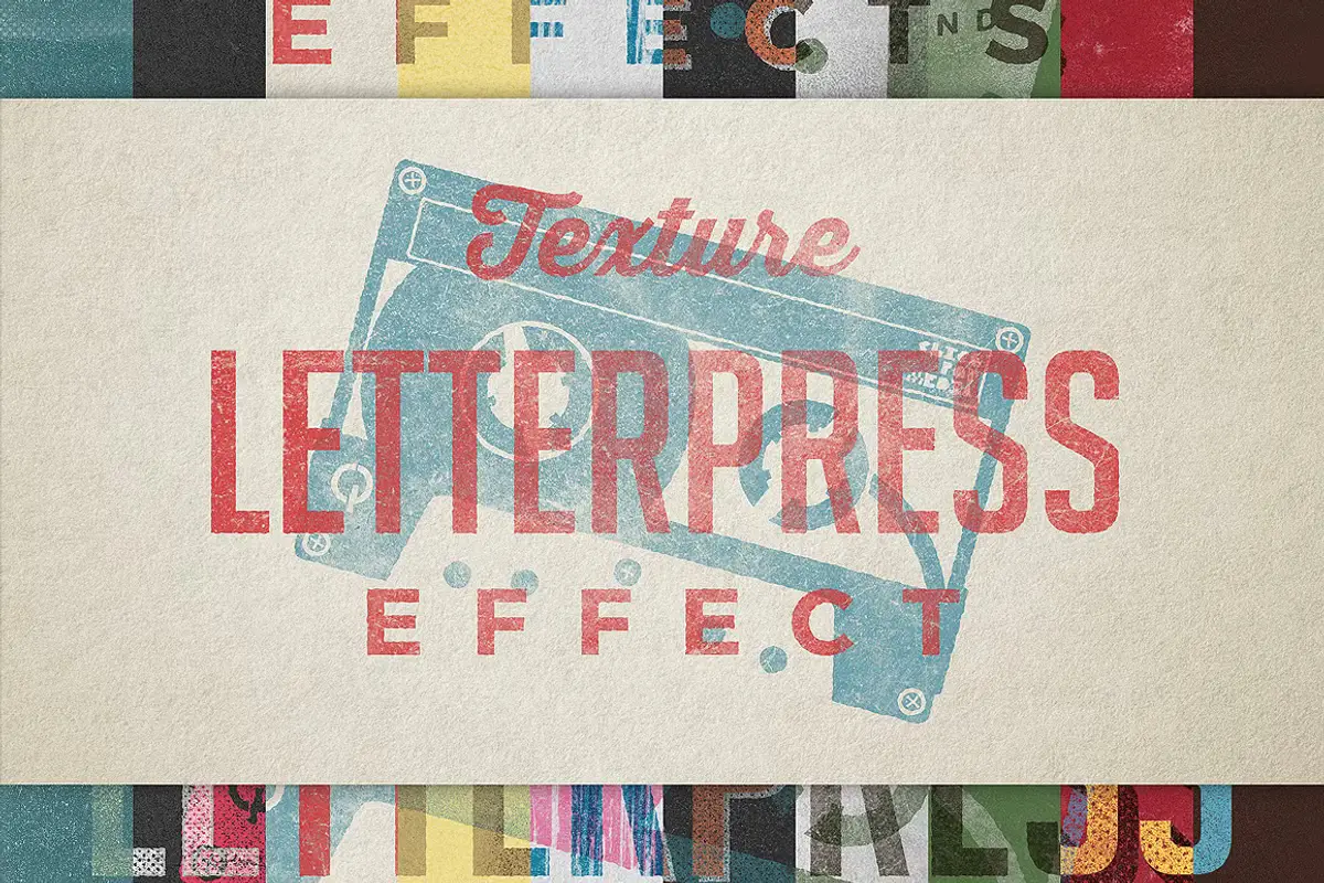 Adobe Photoshop Effects Bundle - 3 Items 3 cover image vintage letterpress texture effects