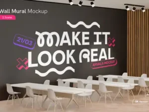 cover image wall mural mockup