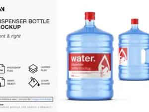 cover image water dispenser bottle mockup