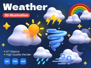 cover image weather 3d illustrations