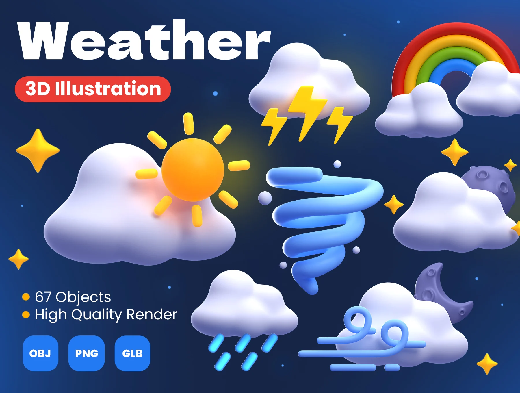 Weather 3D Illustrations