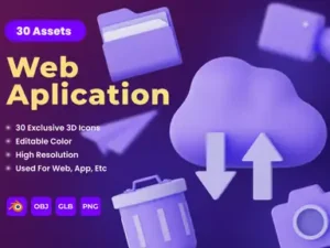 cover image web aplication 3d icon