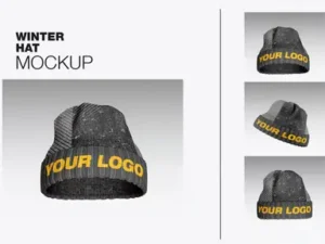 cover image winter hat mockup