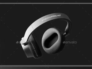 cover image wireless headphone mockup