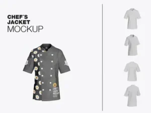 cover image womens chefs jacket mockup