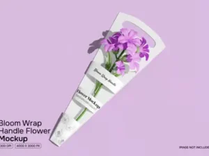 cover image wrap flower mockup