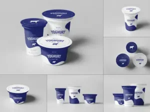 cover image yoghurt cup mock up