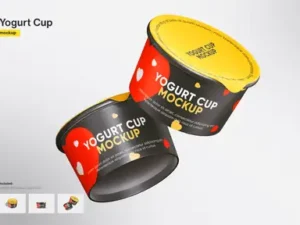 cover image yogurt cup mockup