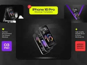 cover image iphone 16 pro mockup set
