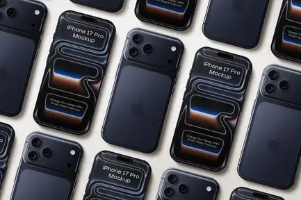 iPhone 17 Mockup - Luxury Edition