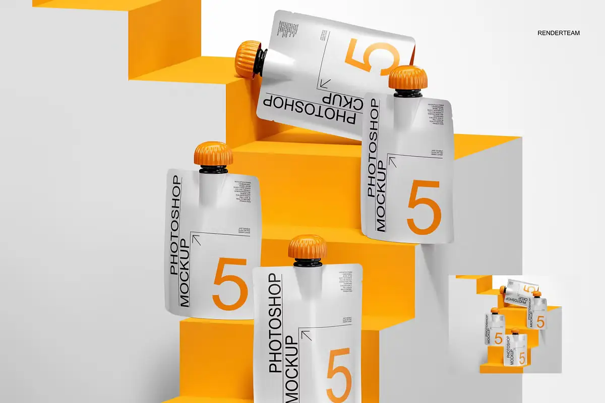 Doypack Mockup Set 7 doypack mockup set6