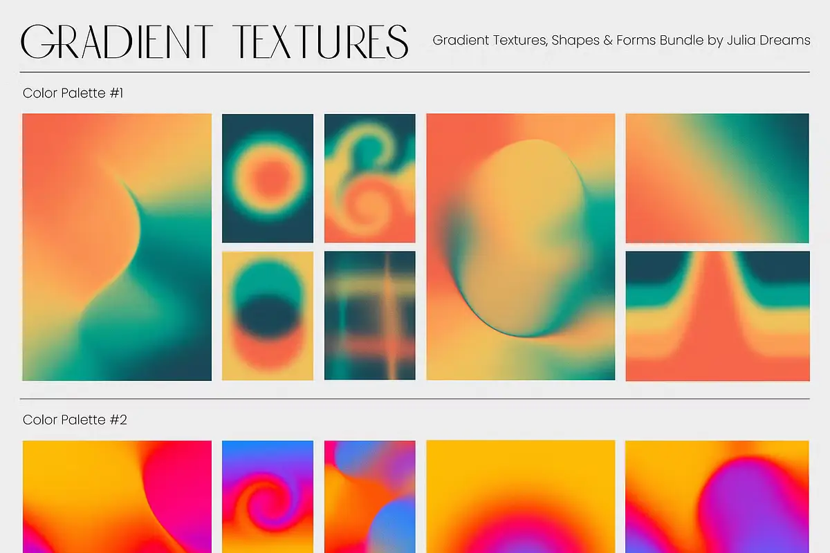 Gradient Textures Shapes 3D Objects 6 gradient textures shapes 3d objects13