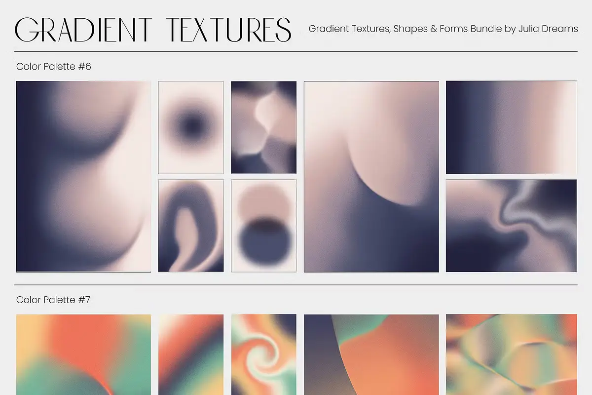 Gradient Textures Shapes 3D Objects 7 gradient textures shapes 3d objects14