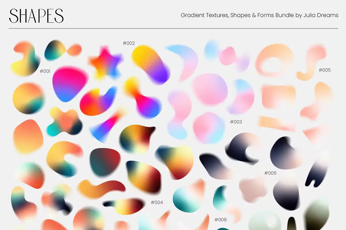 Gradient Textures Shapes 3D Objects 14 gradient textures shapes 3d objects20