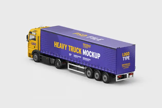Heavy Truck Mockup Set 5 heavy truck mockup set4