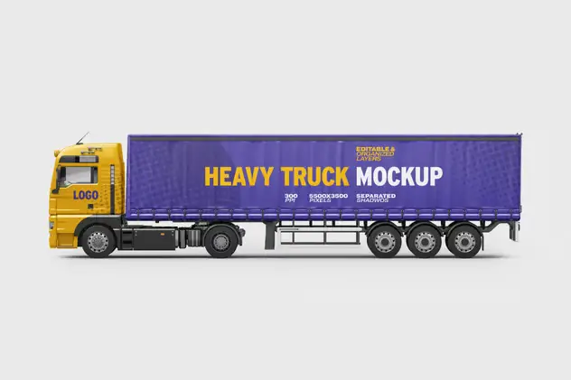 Heavy Truck Mockup Set 6 heavy truck mockup set5