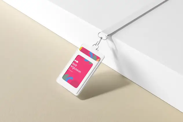 High Quality Id Badge Mockup 4 high quality id badge mockup3