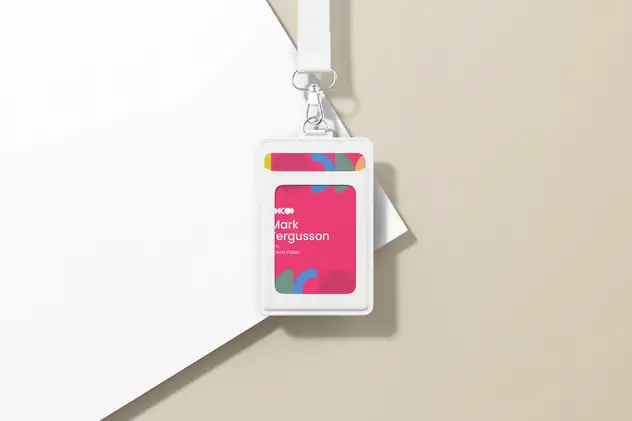 High Quality Id Badge Mockup 5 high quality id badge mockup4