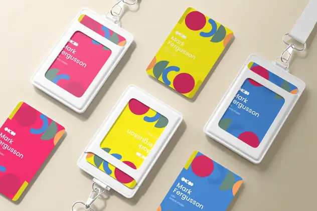 High Quality Id Badge Mockup 6 high quality id badge mockup5