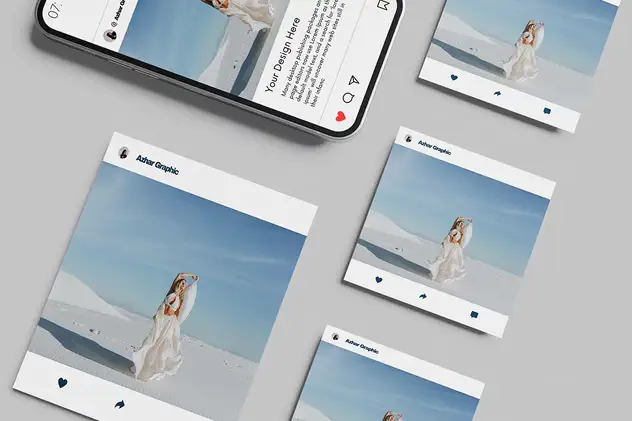High Quality Instagram Social Media Mockup 6 high quality instagram social media mockup5