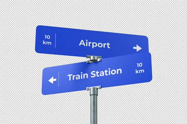 High Quality Street Sign Mockup 4 high quality street sign mockup3