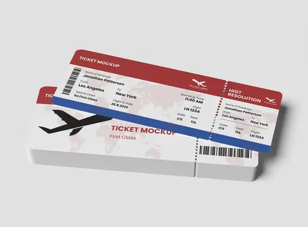 High Quality Ticket Mockup 3 high quality ticket mockup2