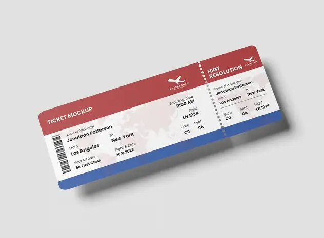 High Quality Ticket Mockup 4 high quality ticket mockup3
