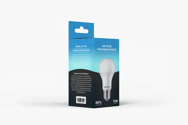 Led Light Packaging Box Mockup 5 led light packaging box mockup12