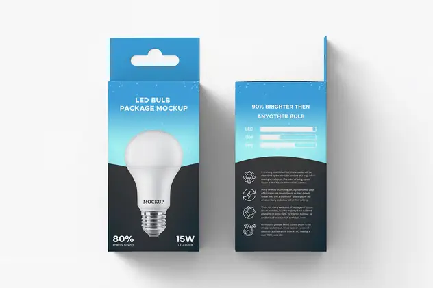 Led Light Packaging Box Mockup 7 led light packaging box mockup14